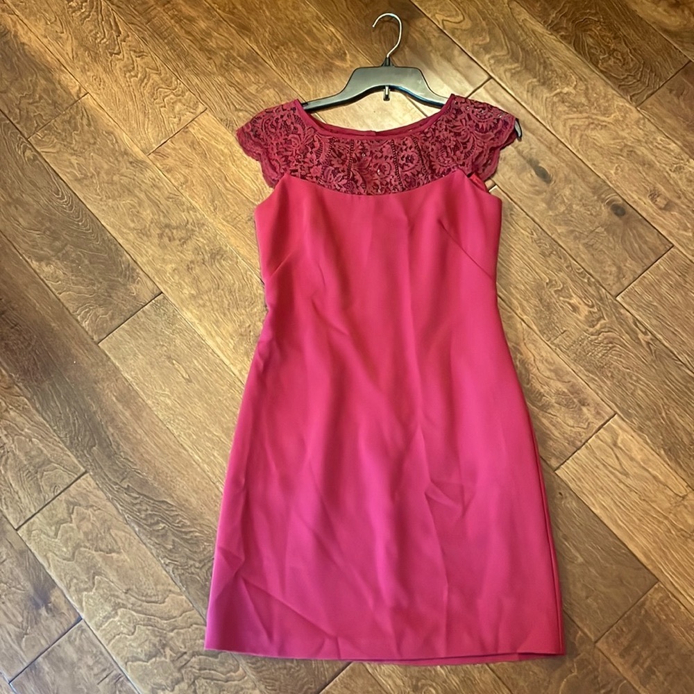 WHBM lace top sheath dress